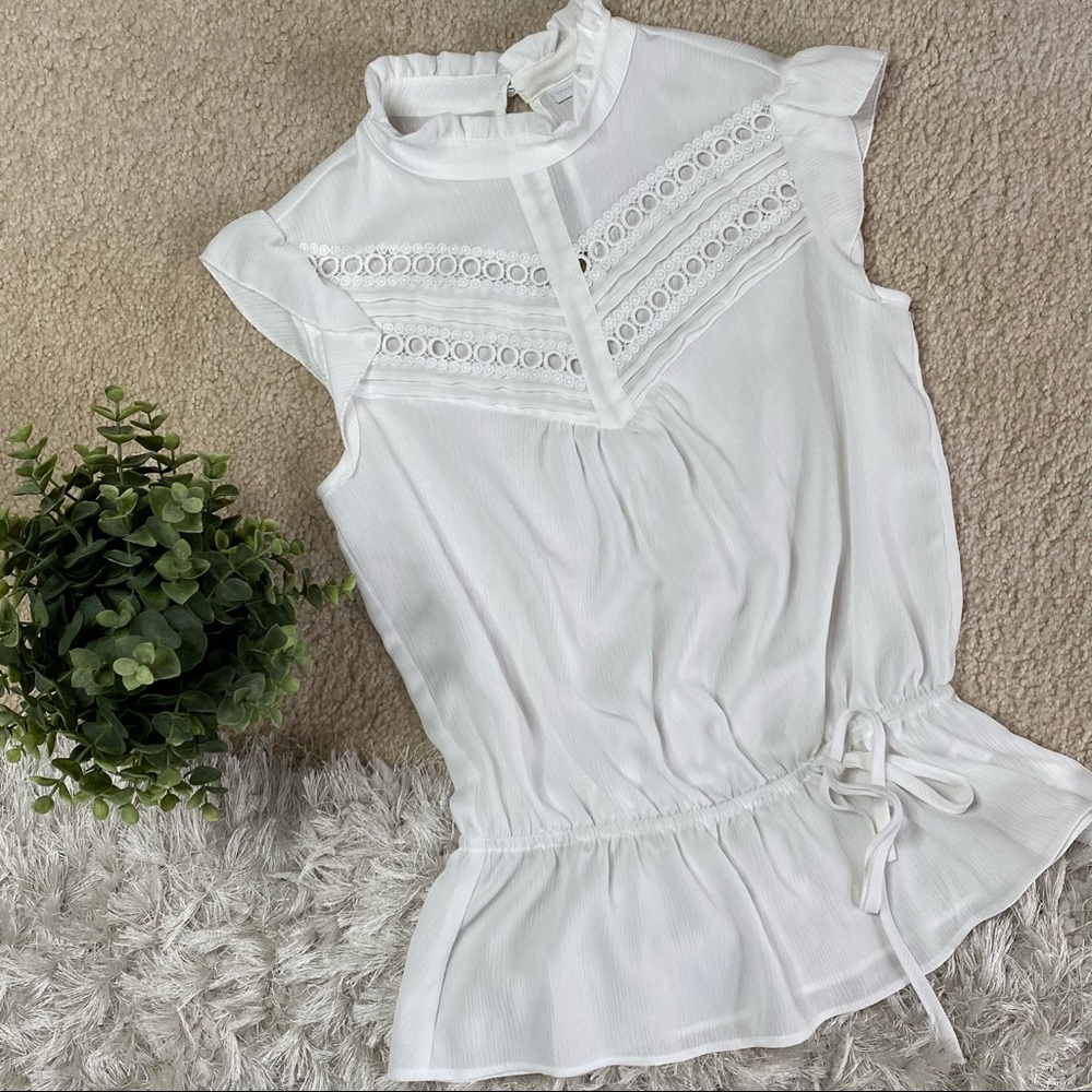 Sheer Boho Blouse w/Lace Detail size S